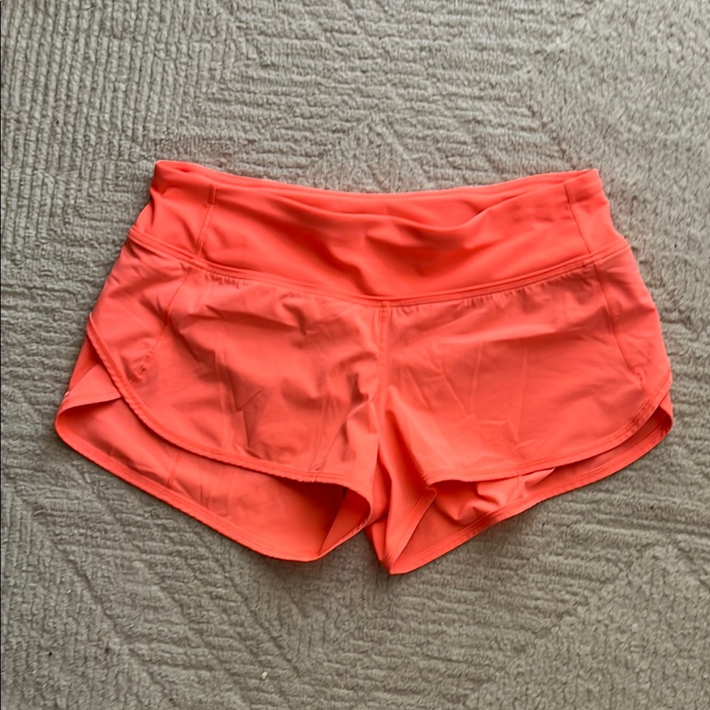 Lululemon Speed Up Coral Athletic Shorts - Picture 2 of 4